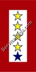 4 gold 1 blue stars service flag