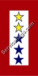 2 gold 3 blue stars service flag