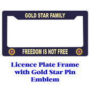Gold Star Pin Licence Plate Frame