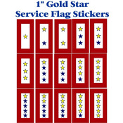 Gold Star Service Flag 1" Envelope Stickers