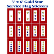 Gold Star Service Flag 6" Sticker
