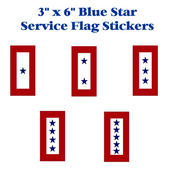 Blue Star Service Flag 5 1/2" Sticker