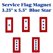 Blue Star Service Flag Magnet 3.25" X 5.5"