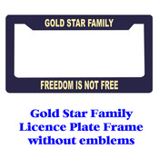 Gold Star Family Licence Plate Frame