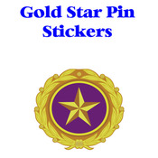 Gold Star Pin Sticker