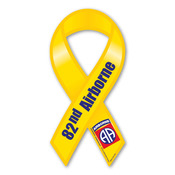 82nd Airborne 8" Yellow Ribbon Magnet