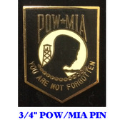 POW/MIA Pin 3/4"